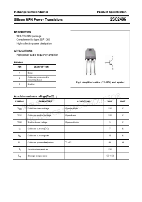 2SC2486 Datasheet PDF Inchange Semiconductor