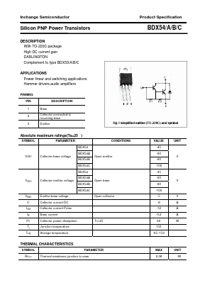 BDX54 Datasheet PDF Inchange Semiconductor