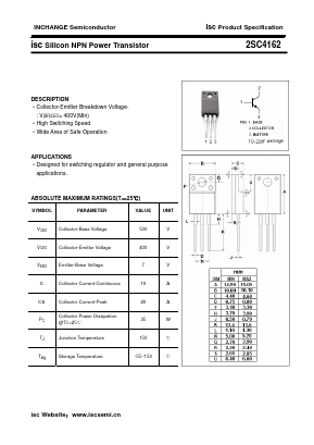 C4162 Datasheet PDF Inchange Semiconductor