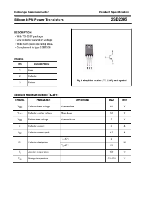 2SD2395 Datasheet PDF Inchange Semiconductor