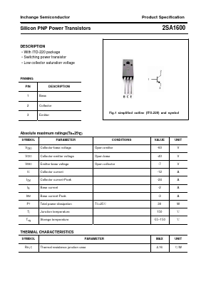 A1600 Datasheet PDF Inchange Semiconductor