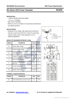 BUS50 Datasheet PDF Inchange Semiconductor