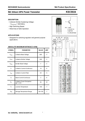 KSC5024 Datasheet PDF Inchange Semiconductor