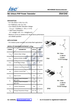 2SA1242 Datasheet PDF Inchange Semiconductor