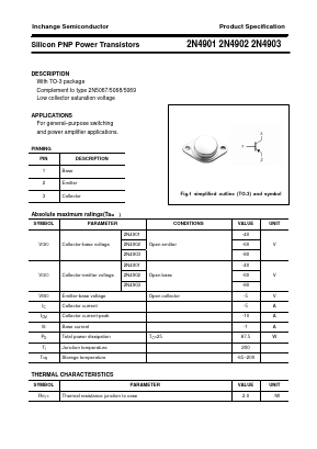 2N4902 Datasheet PDF Inchange Semiconductor