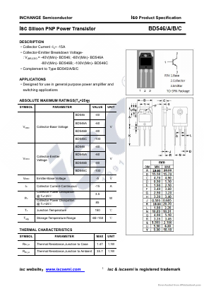 BD546B Datasheet PDF Inchange Semiconductor
