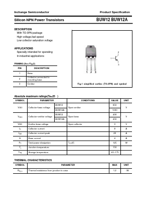 BUW12A Datasheet PDF Inchange Semiconductor