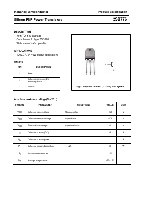 2SB776 Datasheet PDF Inchange Semiconductor