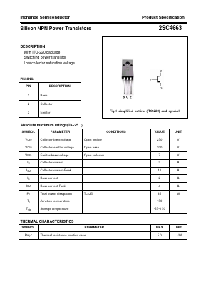 2SC4663 Datasheet PDF Inchange Semiconductor