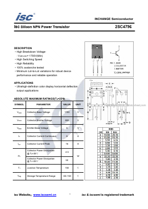 2SC4796 Datasheet PDF Inchange Semiconductor
