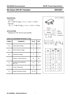 2SC4227 Datasheet PDF Inchange Semiconductor