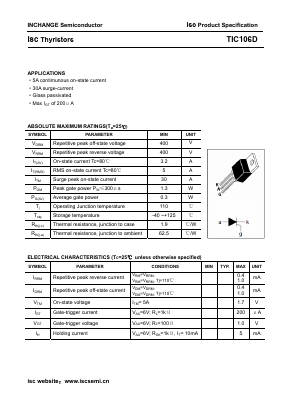 TIC106D Datasheet PDF Inchange Semiconductor