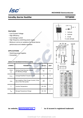 15TQ060 Datasheet PDF Inchange Semiconductor