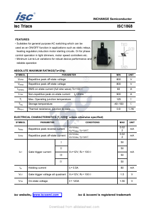 ISC1868 Datasheet PDF Inchange Semiconductor