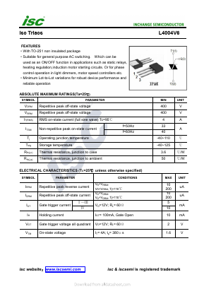 L4004V6 Datasheet PDF Inchange Semiconductor