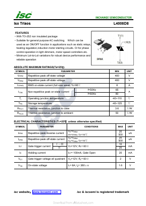 L4008D8 Datasheet PDF Inchange Semiconductor