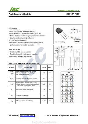 ISCRK176W Datasheet PDF Inchange Semiconductor