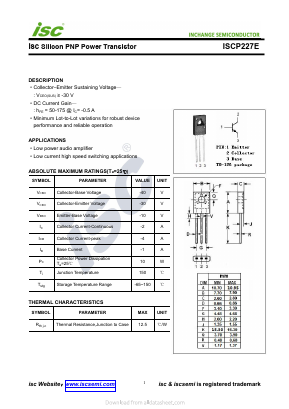 ISCP227E Datasheet PDF Inchange Semiconductor