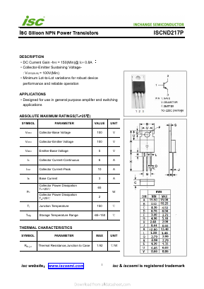 ISCND217P Datasheet PDF Inchange Semiconductor