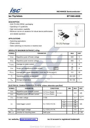 BT136S-600E Datasheet PDF Inchange Semiconductor
