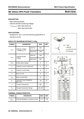 BUS132A Datasheet PDF Inchange Semiconductor