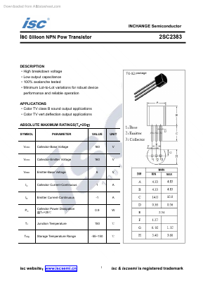 2SC2383 Datasheet PDF Inchange Semiconductor