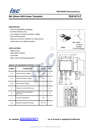 2SA1412-Z Datasheet PDF Inchange Semiconductor
