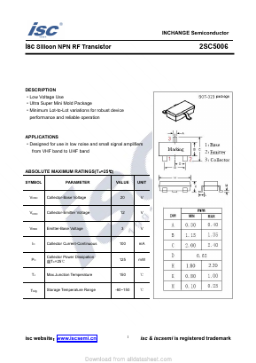 2SC5006 Datasheet PDF Inchange Semiconductor