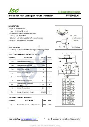 FW26025A1 Datasheet PDF Inchange Semiconductor