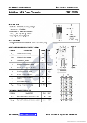 BUL128DB Datasheet PDF Inchange Semiconductor