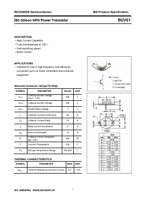 BUV61 Datasheet PDF Inchange Semiconductor
