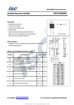DPG10I300PA Datasheet PDF Inchange Semiconductor