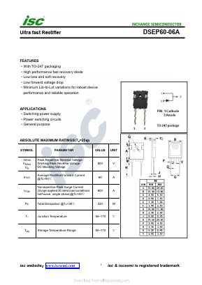 DSEP60-06A Datasheet PDF Inchange Semiconductor
