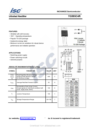 YG985C4R Datasheet PDF Inchange Semiconductor