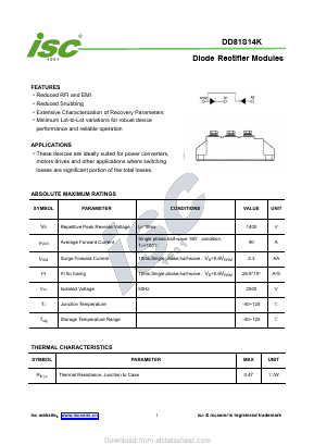 DD81S14K Datasheet PDF Inchange Semiconductor