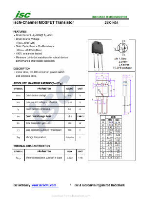 2SK1434 Datasheet PDF Inchange Semiconductor