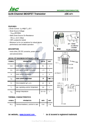 K1471 Datasheet PDF Inchange Semiconductor