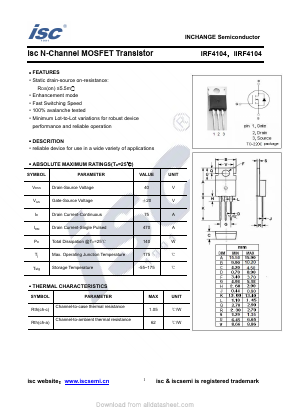 IIRF4104 Datasheet PDF Inchange Semiconductor