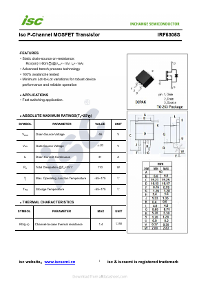 IRF5305S Datasheet PDF Inchange Semiconductor