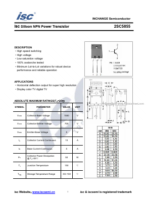 C5885 Datasheet PDF Inchange Semiconductor