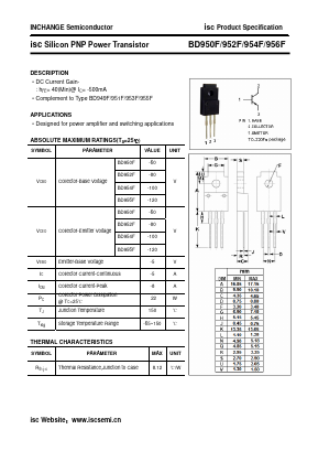 BD952F Datasheet PDF Inchange Semiconductor