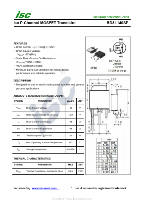 RD3L140SP Datasheet PDF Inchange Semiconductor