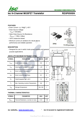 RD3P050SN Datasheet PDF Inchange Semiconductor