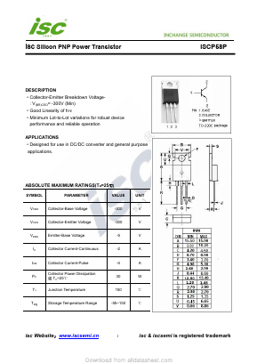 ISCP58P Datasheet PDF Inchange Semiconductor