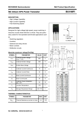 BUV48FI Datasheet PDF Inchange Semiconductor