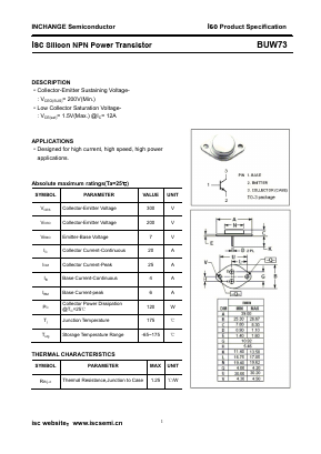 BUW73 Datasheet PDF Inchange Semiconductor