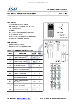 C3642 Datasheet PDF Inchange Semiconductor
