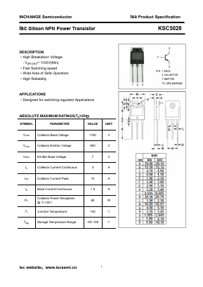 KSC5028 Datasheet PDF Inchange Semiconductor