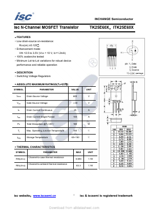 ITK25E60X Datasheet PDF Inchange Semiconductor