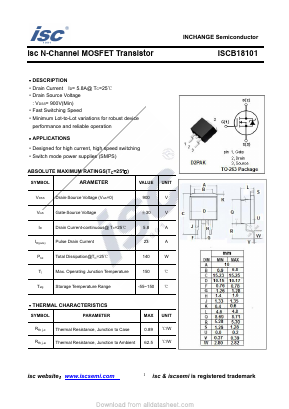 ISCB18101 Datasheet PDF Inchange Semiconductor